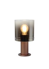 Brandroot Table Lamp, 1 Light E27, Mocha/Smoke Fade Glass