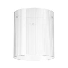 Brandroot Ribbed 180 x 200mm Glass, Narrow Inner Lines, Clear