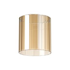Brandroot Ribbed 140 x 150mm Glass, Wide Inner Lines, Amber