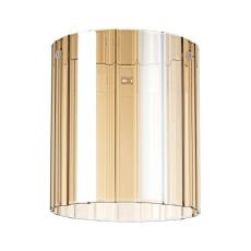 Brandroot Ribbed 180 x 200mm Glass, Wide Inner Lines, Amber