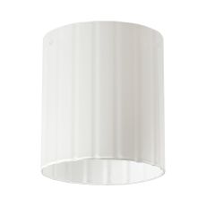 Brandroot Ribbed 180 x 200mm Glass, Wide Inner Lines, Gloss White