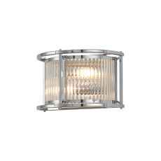 Lyon Wall Light, 2 x E14, Polished Chrome/Clear Glass