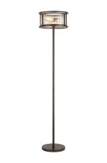 Lyon Floor Lamp, 3 x E14, Bronze/Clear Glass