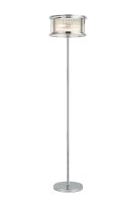 Lyon Floor Lamp, 3 x E14, Polished Chrome/Clear Glass