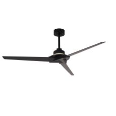 Brisa Mini 150cm 20W LED Dimmable Light With Reversible Fan, 2700-5000K Remote & APP Control, Black, Reversible Blades, 1400lm, IP44 5yrs Warranty