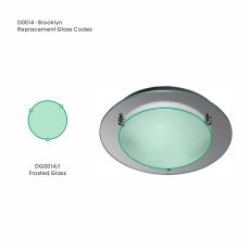 Brooklyn Frosted White Inner Replacement Glass For D0014