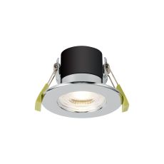Byron 5W, Triac Dimmable 3CCT 3000K/4000K/5500K LED Fire Rated Downlight, Chrome, Cut Out: 60mm, 550lm, IP65, DRIVER INC, 60° Deg, 5yrs Wrnty