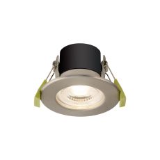 Byron 5W, Triac Dimmable 3CCT 3000K/4000K/5500K LED Fire Rated Downlight, Satin Nickel, Cut Out: 60mm, 550lm, IP65, DRIVER INC, 60° Deg, 5yrs Wrnty