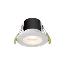 Byron 5W, Triac Dimmable 3CCT 3000K/4000K/5500K LED Fire Rated Downlight, Matt White, Cut Out: 60mm, 550lm, IP65, DRIVER INC, 60° Deg, 5yrs Wrnty