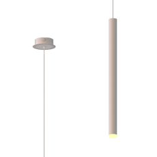 Cala 52cm Tube 1 Light 2.55m Pendant, 6W LED, 3000K, 420lm, Sand White, 3yrs Warranty