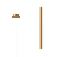 Cala 52cm Tube 1 Light 2.55m Pendant, 6W LED, 3000K, 420lm, Gold, 3yrs Warranty