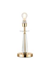 Arena 34cm Table Lamp WITHOUT SHADE, 1 Light E27, French Gold/Clear Crystal