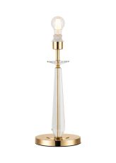 Arena 45cm Table Lamp WITHOUT SHADE, 1 Light E27, French Gold/Clear Crystal
