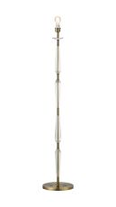 Arena Floor Lamp WITHOUT SHADE, 1 Light E27, Antique Brass/Clear Crystal