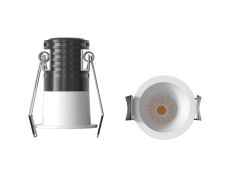 Cane 4cm Spotlight, 3W LED, 3000K, 210lm, White, Cut Out: 36mm, Driver Included, 3yrs Warranty