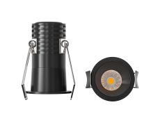 Cane 6cm Spotlight, 7W LED, 4000K, 605lm, Black, Cut Out: 54mm, Driver Included, 3yrs Warranty