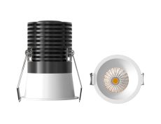 Cane 7.5cm Spotlight, 12W LED, 4000K, 940lm, White, Cut Out: 74mm, Driver Included, 3yrs Warranty
