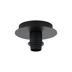 Carrie 15cm Satin Black 1 Light Round E27 Universal Ceiling (FRAME ONLY), Suitable For A Vast Selection Of Shades
