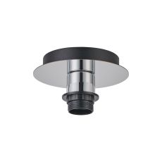 Carrie 15cm Polished Chrome 1 Light E27 Universal Flush Ceiling (FRAME ONLY), Suitable For A Vast Selection Of Shades