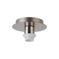 Carrie 15cm Satin Nickel 1 Light E27 Universal Flush Ceiling (FRAME ONLY), Suitable For A Vast Selection Of Shades