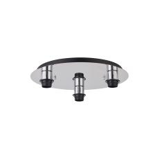 Carrie 40cm Polished Chrome 3 Light E27 Universal Flush Ceiling (FRAME ONLY), Suitable For A Vast Selection Of Shades