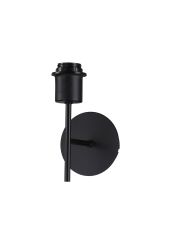 Carrie 1 Light Wall Lamp Without Shade, E27 Satin Black