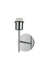 Carrie 1 Light Wall Lamp Without Shade, E27 Polished Chrome