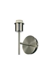 Carrie 1 Light Wall Lamp Without Shade, E27 Satin Nickel