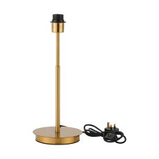 Carrie Antique Gold E27 Universal Table Lamp, Suitable For A Vast Selection Of Shades