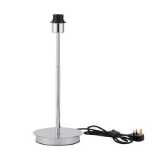 Carrie Polished Chrome E27 Universal Table Lamp, Suitable For A Vast Selection Of Shades