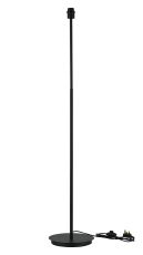 Carrie Satin Black E27 Universal Floor Lamp, Suitable For A Vast Selection Of Shades