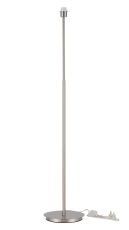 Carrie Satin Nickel E27 Universal Floor Lamp, Suitable For A Vast Selection Of Shades