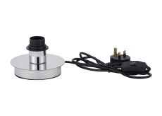 Carrie Polished Chrome E27 Universal Base Table Lamp, Suitable For A Vast Selection Of Shades