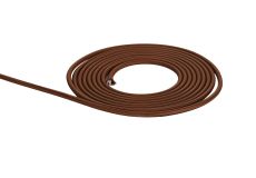 Cavo 1m Red Brown Braided 2 Core 0.75mm Cable VDE Approved (qty ordered will be supplied as one continuous length)