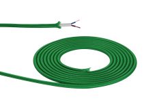 Cavo 1m Bottle Green Braided 2 Core 0.75mm Cable VDE Approved (qty ordered will be supplied as one continuous length)