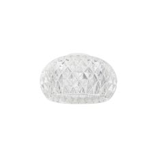 Orilla 11 x 7cm Oblate Sphere Diamond Pattern Clear Glass Shade (E)