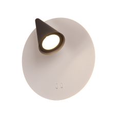 Ciclope Wall Light Switched, 1 x GU10 + 18W LED, 2700K, 2350lm, Warm Grey/Basalto Grey, 3yrs Warranty