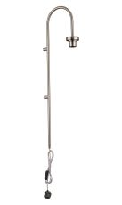 Zenth 85cm Satin Nickel Curved 1 Light E27 Switched/Touch Dimmer Wall Light With Plug (FRAME ONLY)