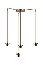 Zenth Antique Brass 4 Light E27 Round Multiple Spider Pendant Extendable Diameter (FRAME ONLY) (MAX 2.5KG SHADE)