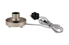 Zenth Satin Nickel 1 Light E27 Shallow Table Lamp Without Shade,