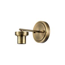 Zenth Antique Brass 1 Light E27 Round Plate Wall Light (FRAME ONLY)