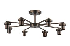 Zenth 66cm Matt Bronze 8 Light Downward Semi Ceiling (FRAME ONLY)