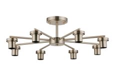 Zenth 66cm Satin Nickel 8 Light Downward Semi Ceiling (FRAME ONLY)