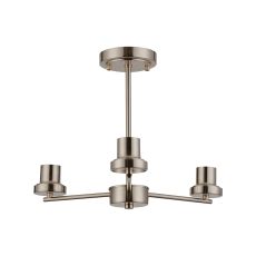 Zenth 44cm Satin Nickel 3 Light Upward Semi Ceiling (FRAME ONLY)