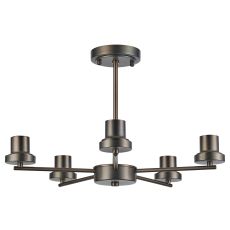 Zenth 52cm Matt Bronze 5 Light Upward Semi Ceiling (FRAME ONLY)