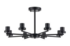 Zenth 66cm Satin Black 8 Light Upward Semi Ceiling (FRAME ONLY)