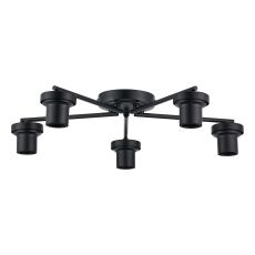 Zenth Satin Black 5 Light Flush Ceiling (FRAME ONLY)