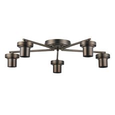 Zenth Matt Bronze 5 Light Flush Ceiling (FRAME ONLY)