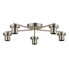 Zenth Satin Nickel 5 Light Flush Ceiling (FRAME ONLY)