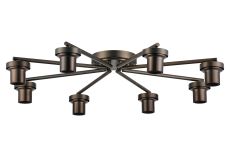 Zenth Matt Bronze 8 Light Flush Ceiling (FRAME ONLY)